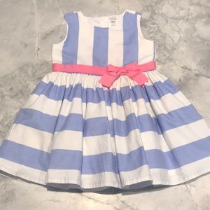 Carters striped blue and white dress